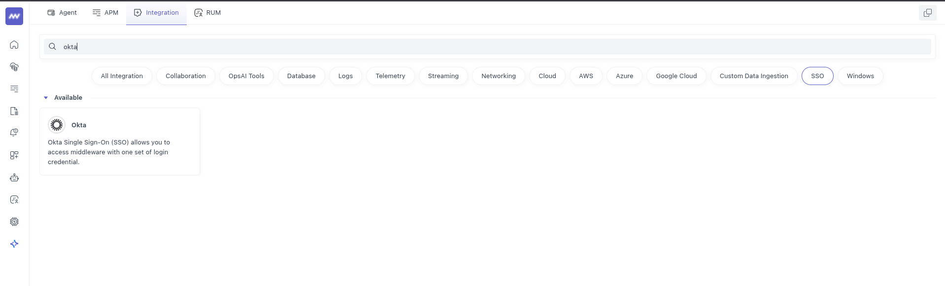 Configure middleware integration for okta sso