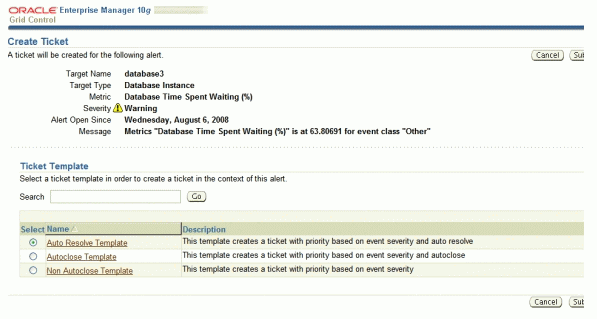 The remedy connector creates/updates a ticket according to the ticket template as set in the notification rule. Creating Remedy Tickets