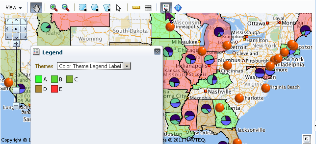 Using Map Components Dvt Map Legend 