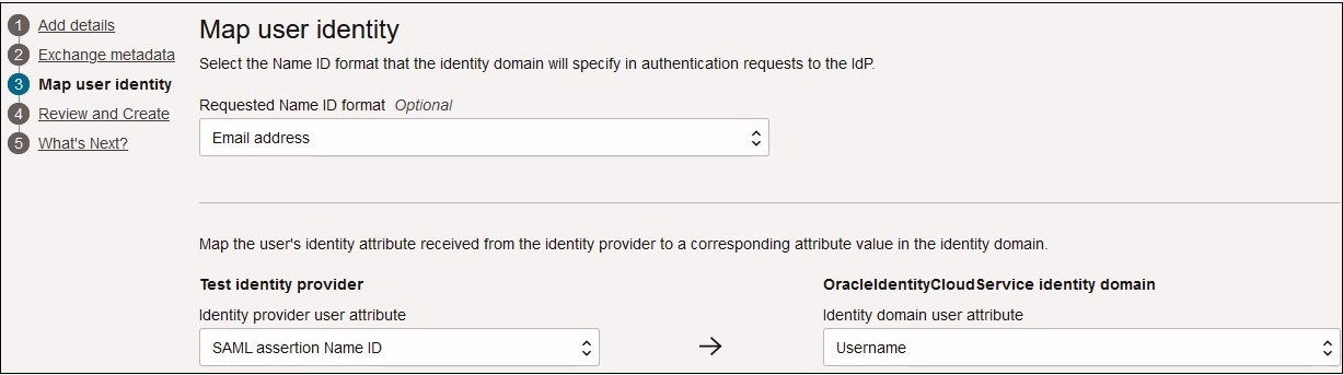 Steps To Complete In Oracle Cloud Console Map User Identity 