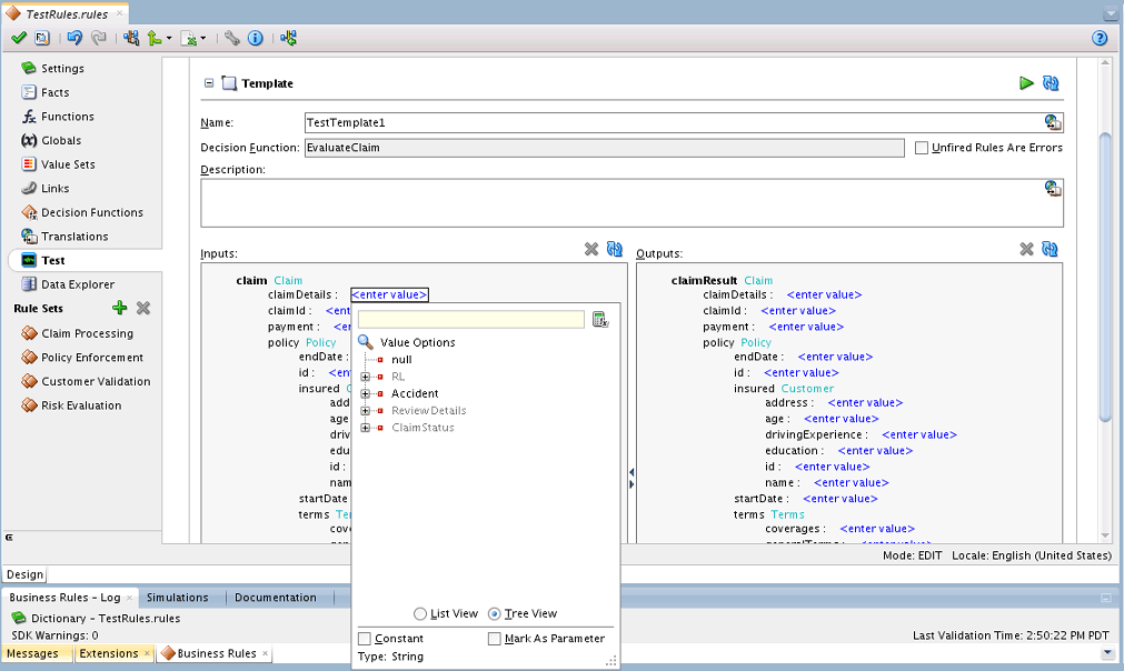 Testing And Validating Business Rules