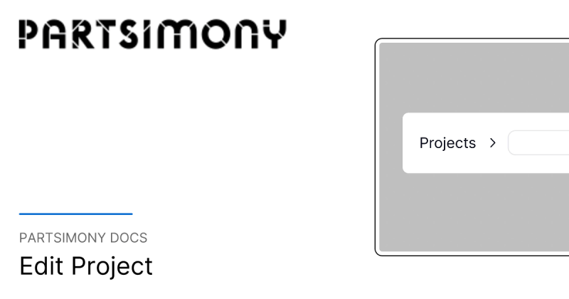 Create Project Partsimony Docs - Premium Light Background Gallery - High Resolution