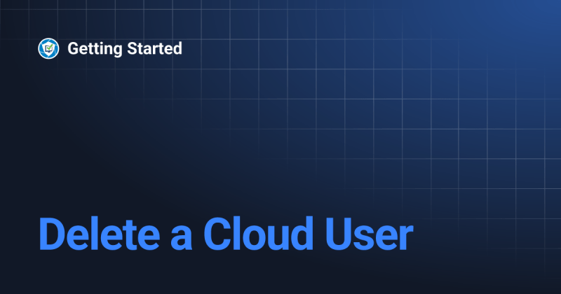 Delete A Cloud User Getting Started - Beautiful Dark Pattern - HD