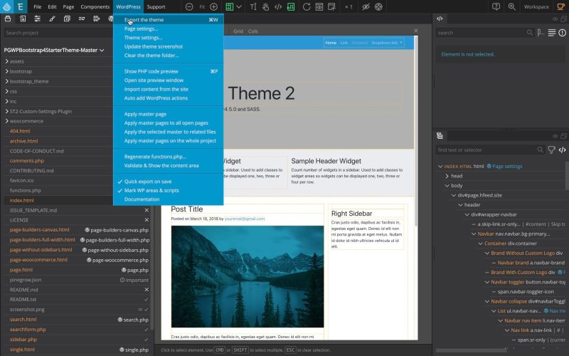 Learn Wordpress Development With The Pinegrow Starter Theme 2 - Dark Images - Ultra HD 4K Collection