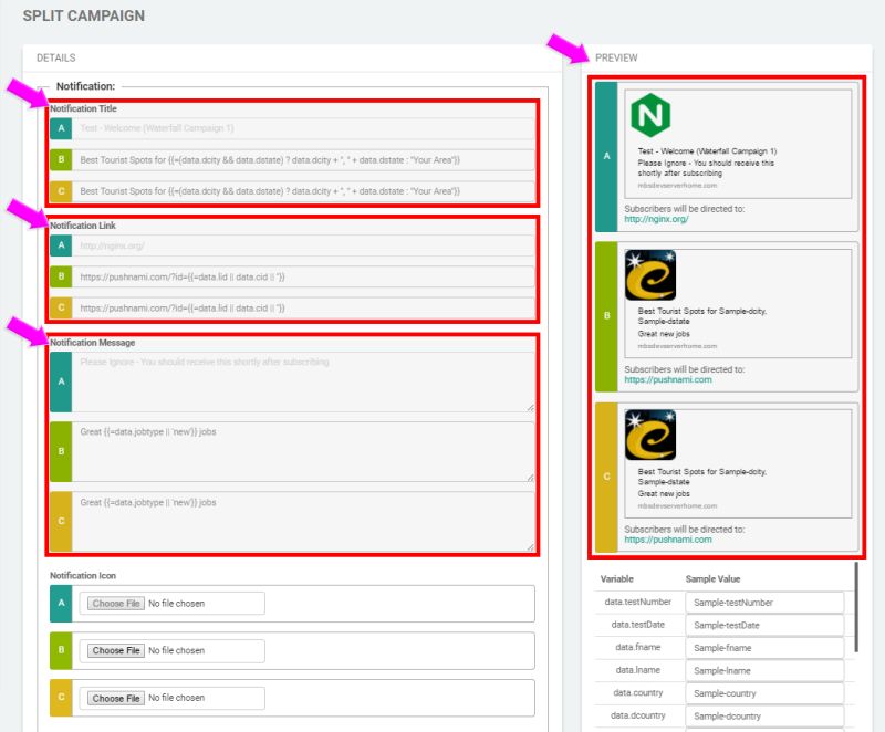 Pushnami Documentation Split Tests - Best Ocean Backgrounds in Retina