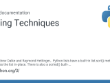 Sorting Techniques Python 3 13 7 Documentation
