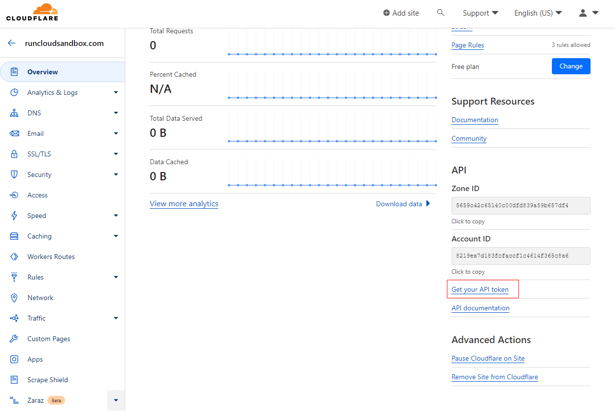 Connecting your cloudflare account