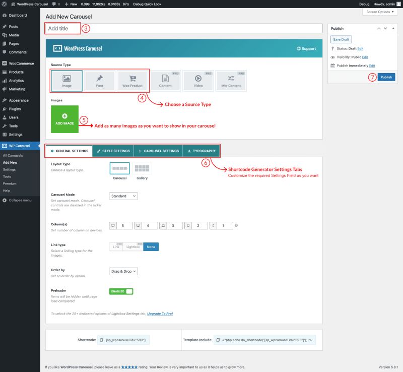 Add New Carousel A Z Shapedplugin Docs - Premium Vintage Picture Gallery - Retina