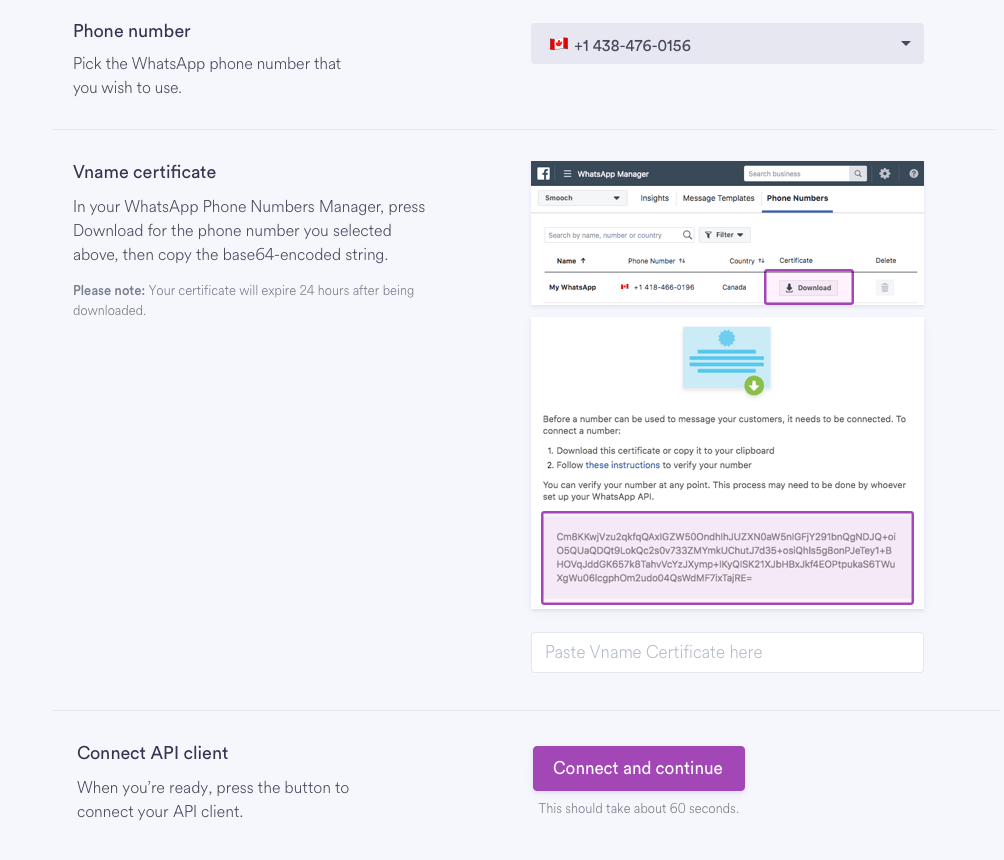 Sunshine Conversations Docs Whatsapp