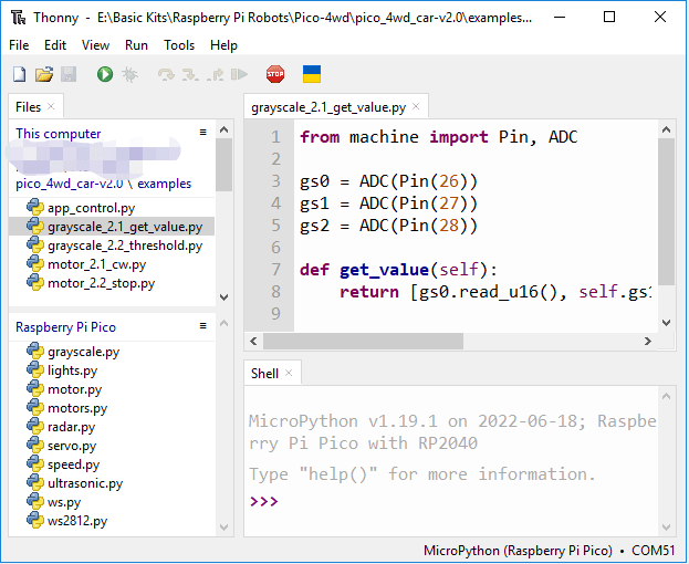 4. run script online (important) — sunfounder pico_4wd_car documentation