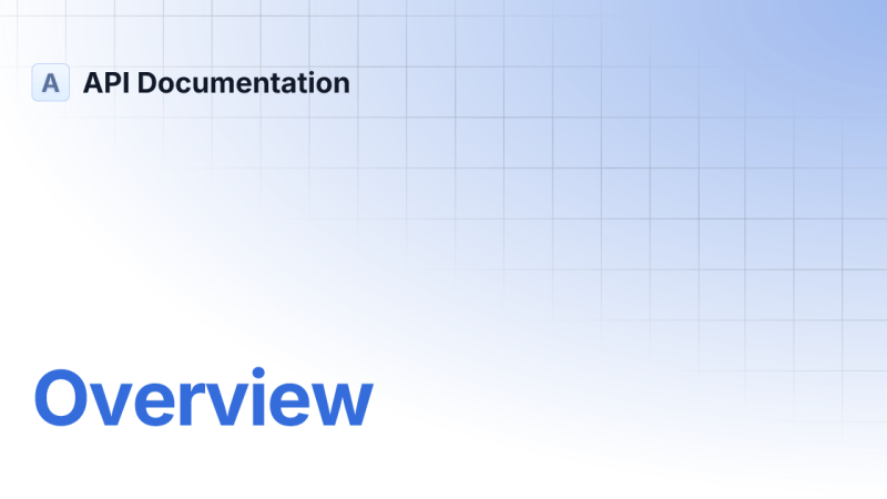 Overview  API Documentation.