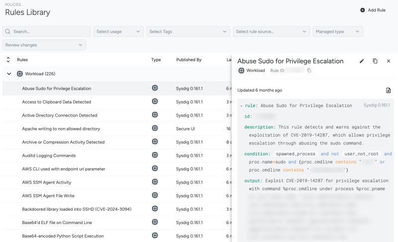 Manage Threat Detection Rules Sysdig Docs - 8K Space Backgrounds for Desktop