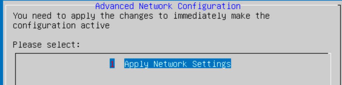 Advanced network configuration