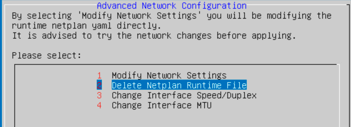 Advanced network configuration