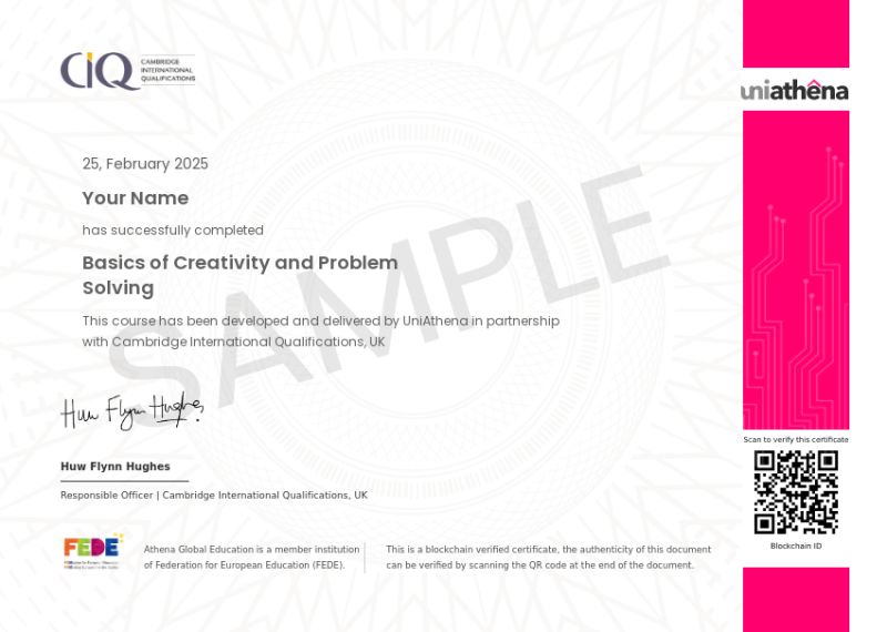 Basics Of Creativity And Problem Solving Sample Certificate - Download Beautiful Abstract Photo | Full HD