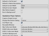 Unity Manual Standalone Player Settings
