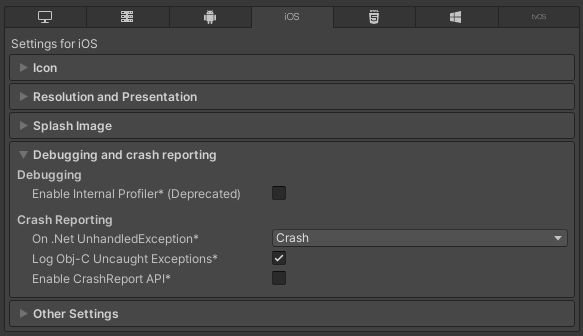 Unity Manual Ios Player Settings Debugging And Crash Reporting - High Resolution City Images for Desktop