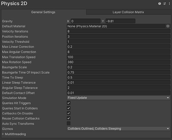 Unity Manual Physics 2d Settings - High Resolution Gradient Patterns for Desktop