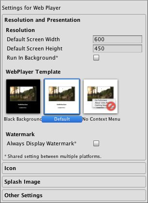 Unity Manual Using Web Templates - Premium Space Background Gallery - Desktop