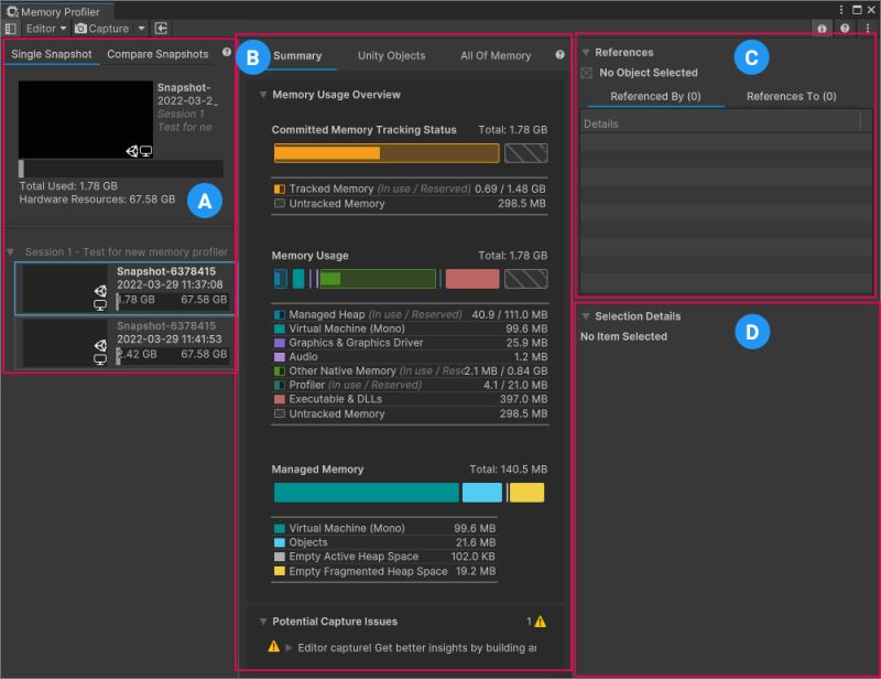 Snapshots Component Memory Profiler 1 1 5 - Professional Vintage Background - HD