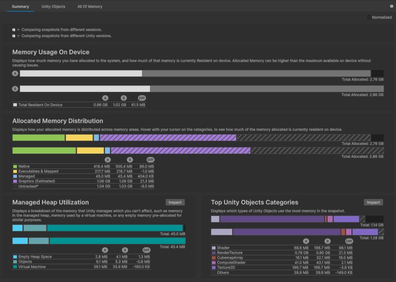 Snapshots Panel Reference Memory Profiler 1 1 9 - Premium Gradient Illustration Gallery - 8K