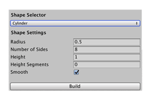 cylinder shape properties probuilder