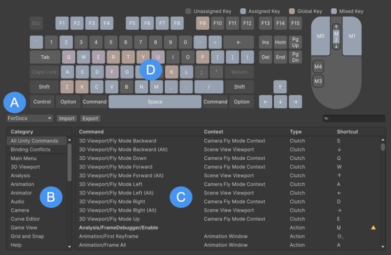 Unity Shortcuts Unity Manual - Mobile Minimal Textures for Desktop