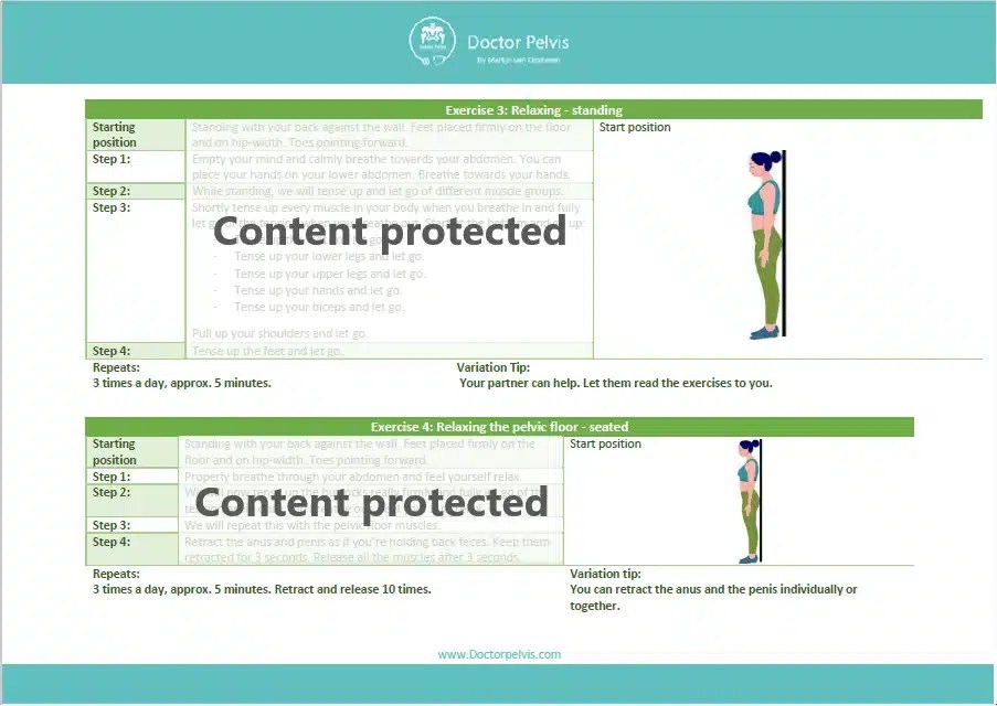 Relaxing pelvic floor exercises Men advanced
