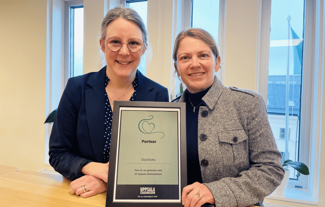 CEO Doctricks Anne-Emmanuelle with Pia Andersson from Stadsmission