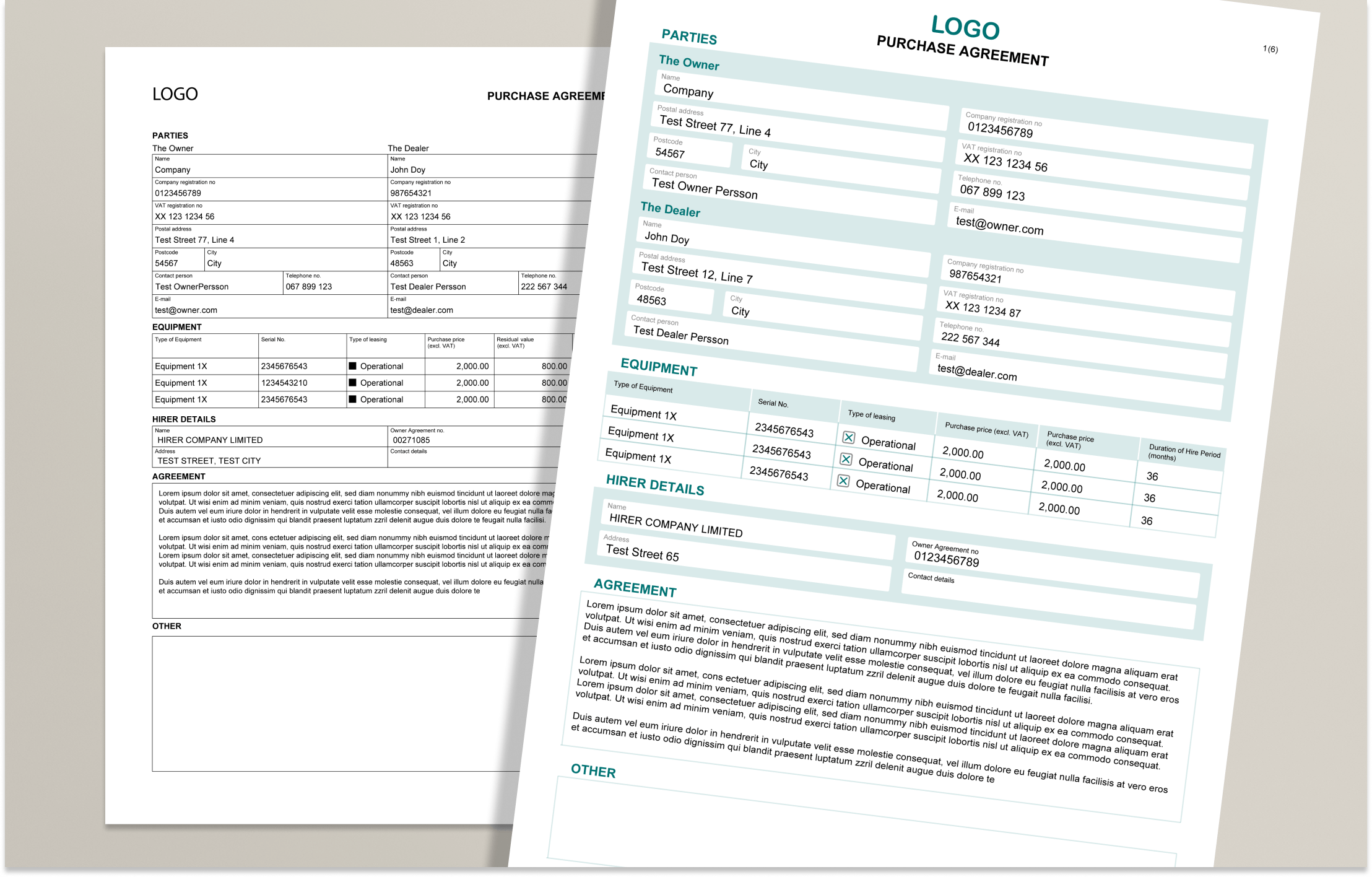 Two documents, one of which looks like a casual document, the other is well structured and understandable