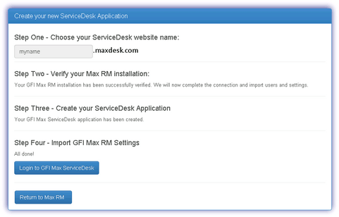 Max Service Desk Integration Setup