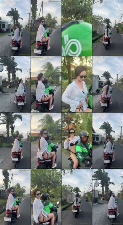 ojol bonceng cewek cakep pap tetek dijalan