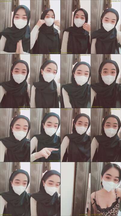 hijab hitam sange ganti baju haram macan (1)