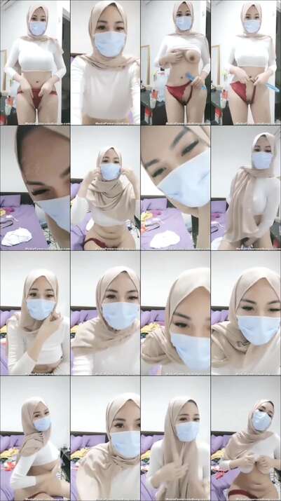 Hijab Sexy Lancap Colok Memek Part 1