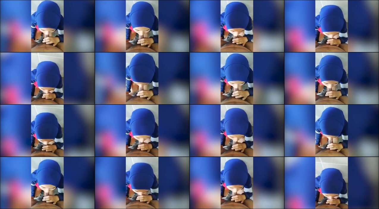 jilbab pegawai biru
