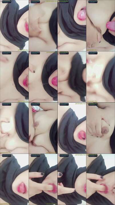 P26 Hijab Kacamata Imut Toge Sange Colok Memek 26