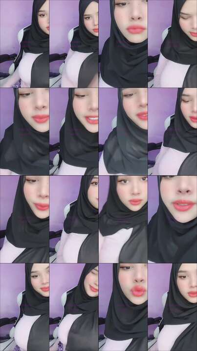 New Asian beautiful hijab style outfit merah muda kelihatan cantik banget