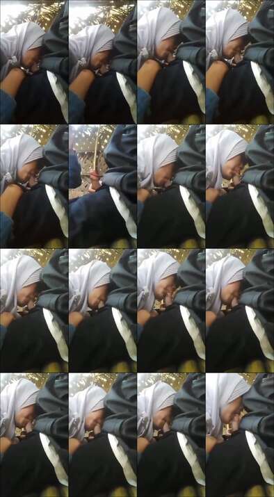 Hijab lokalan blowjob kontol