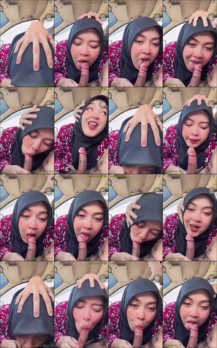 jilbab batik sepong kontol kecil di mobil (2)