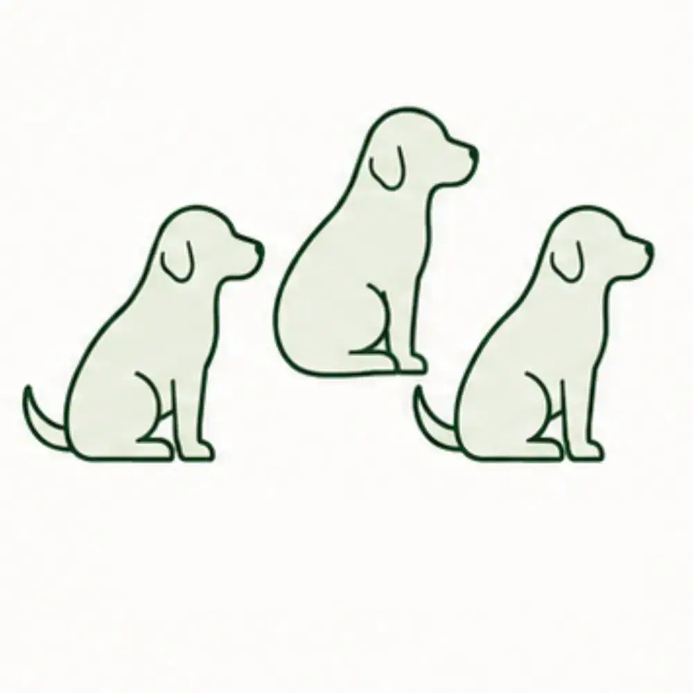 Drie honden in de auto