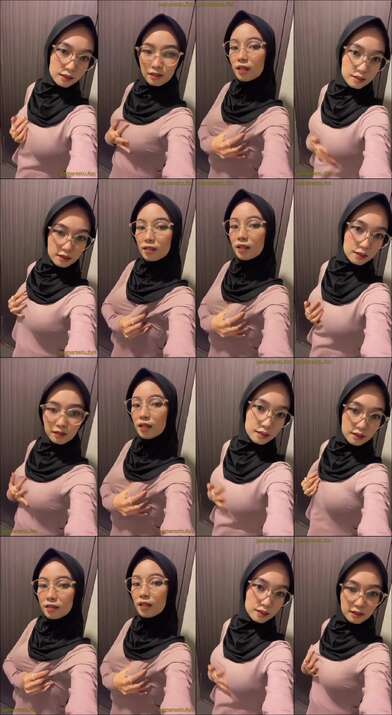 hijab kacamata remas tobrut toket