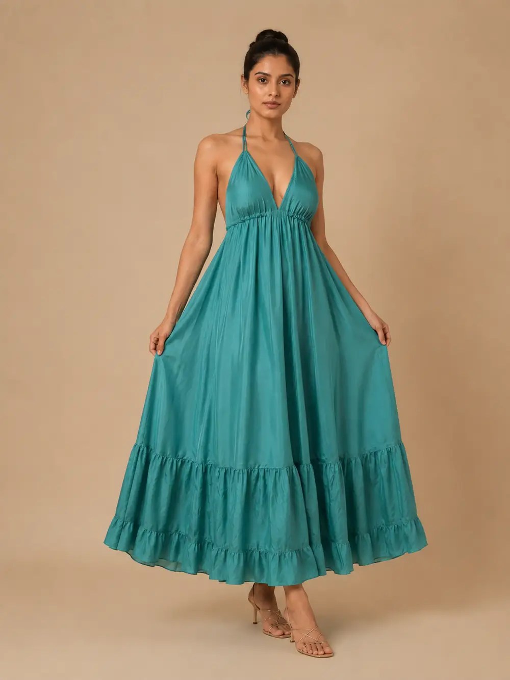 Vestido Maxi Boho – Verde