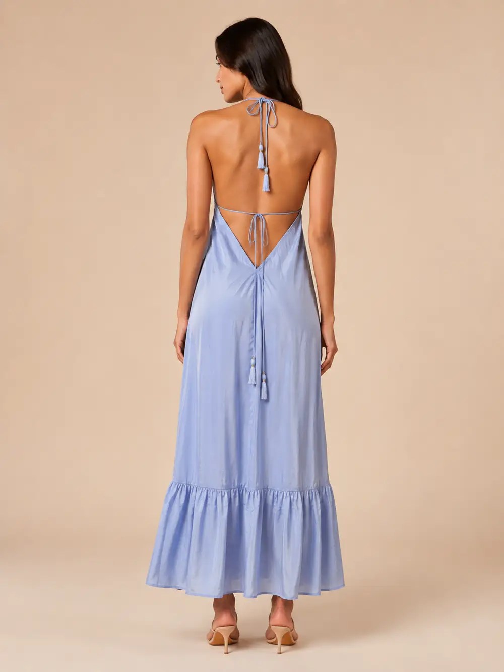 Vestido Maxi Boho – Celeste