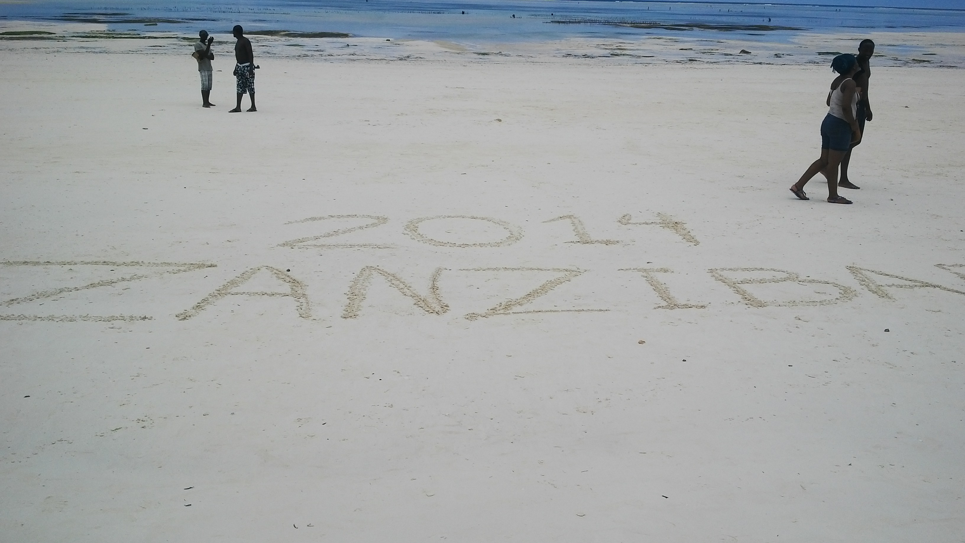 Someone wrote in the sand...