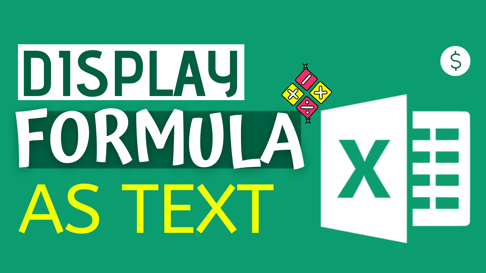 Вся слава достается @axelrichter, спасибо аксель! How To Display The Formula As Text In Excel Dollar Excel