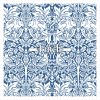 No. 4 – White Botanical Motifs on Delft Blue Background