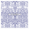 No. 8 – White Botanical Motifs on Periwinkle Background