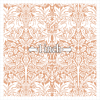 No. 9 – White Botanical Motifs on Warm Fawn Background