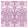 No. 10 – White Botanical Motifs on Damson Background