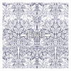 No. 12 – White Botanical Motifs on French Grey Background